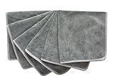 Sinland Mikrofasertücher Reinigungstücher fusselfreien Tuch Küchenputztuch 30x30cm Paket-6 Slate Grey