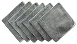 Sinland Mikrofasertücher Reinigungstücher fusselfreien Tuch Küchenputztuch 30x30cm Paket-6 Slate Grey - 2