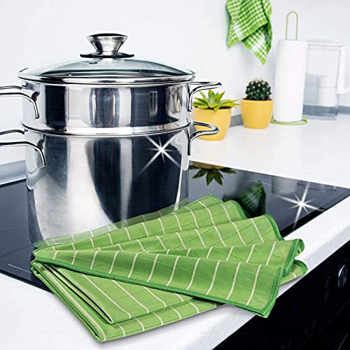 POLYCLEAN Glaspoliertuch MT-2830 – Microfasertuch mit Bambus für streifenfreie Gläser – 60×40 cm, 2er Set (2) - 4