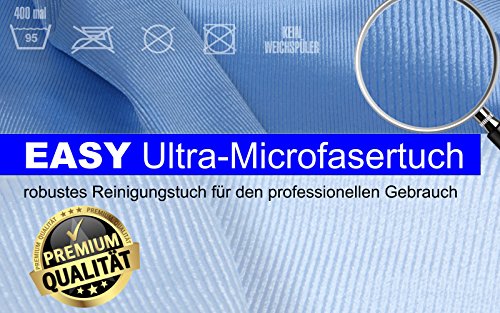 Ultra-Microfasertuch EASY | 70 x 49 cm | Profi-Reinigungstuch aus 100% Ultra-Microfaser mit patentierter Rillenstruktur | 400 mal waschbar - 4