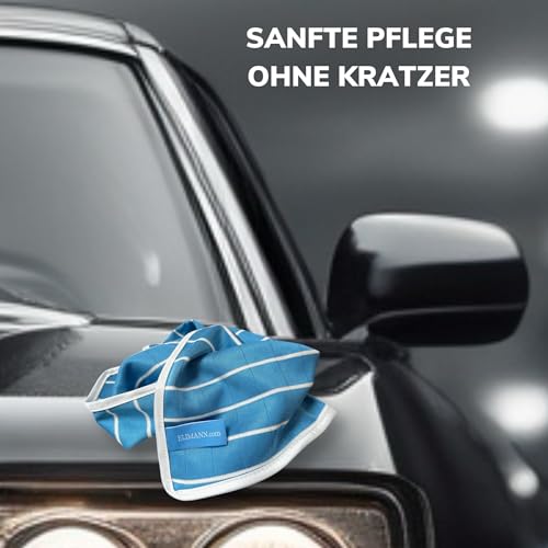 1er Bambus Hochglanz Reinigungstuch Bambustuch Poliertuch Fenstertuch Glaspoliertuch Antibakterielles Geschirrtuch Putztuch Tuch für streifenfreien und fusselfreien Glanz im Haushalt Büro und Auto - 6