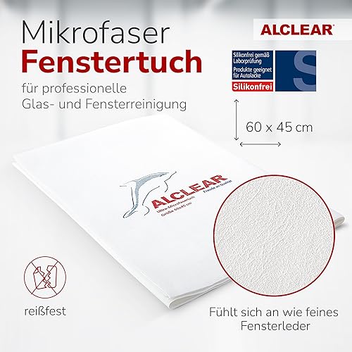 5er Set ALCLEAR Ultra-Microfaser Fenstertuch Scheibentuch 60×45 cm wei� - 2