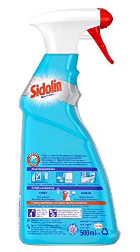 Sidolin Cristal Spray, Glasreiniger, 2er Pack (2 x 500 ml) - 2