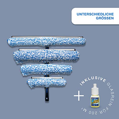 Abzieher und Fensterwischer in einem, in 3 Größen: 25 cm, 35 cm und 45 cm | inklusive einer Gratisprobe Profi-Glasreiniger (25 cm) - 5