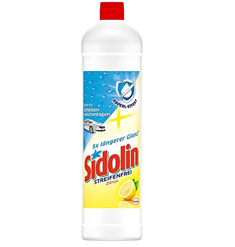 Sidolin Zitrus Rundflasche, Fensterreiniger, 2er Pack (2 x 1 l)