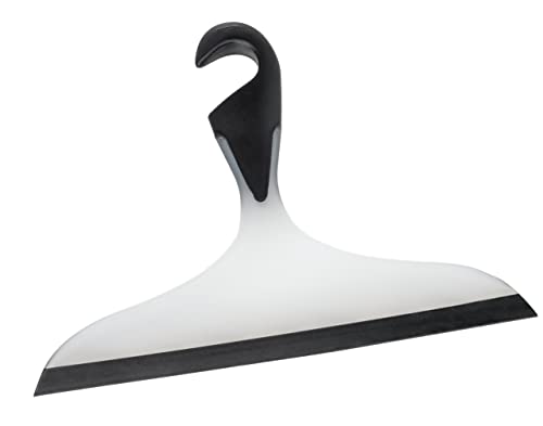 Wenko 18752100 Badezimmerwischer Loano – streifenfrei, mit Haken, Kunststoff, Schwarz - 4