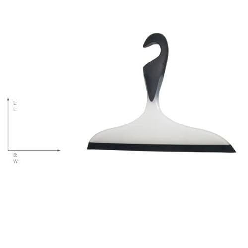 Wenko 18752100 Badezimmerwischer Loano – streifenfrei, mit Haken, Kunststoff, Schwarz - 5