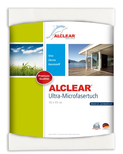 ALCLEAR 960008 Profi-Fenster-Set enthält Einwascher und Abziehgummi mit Griff, Ultra-Microfaser Fenstertuch 40 x 45 cm, 3-teilig - 6