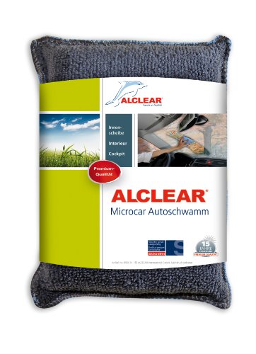 ALCLEAR 950014 Ultra-Microfaser Autoschwamm Microcar, gegen beschlagene Scheiben, Antibeschlag - Durchblick statt Unfallgefahr, anthrazit-blau