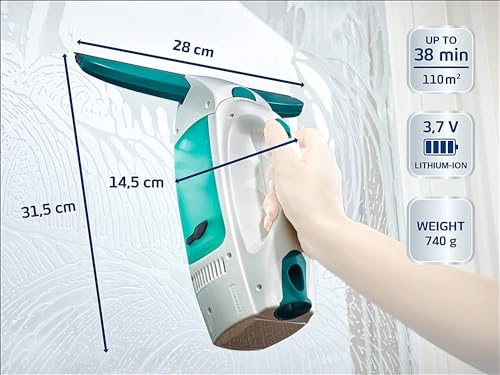 Leifheit Fenstersauger Set Dry and Clean mit 28 cm Saugdüse für 360° streifenfreie Reinigung - 8