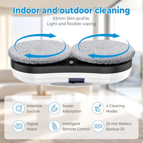 EagerMinds Fensterputzroboter mit Automatischem Wasserstrahl - 2