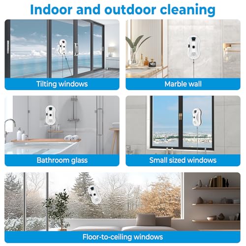 EagerMinds Fensterputzroboter mit Automatischem Wasserstrahl - 8