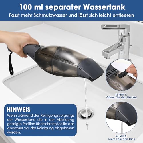 Akku Fenstersauger mit Teleskopstiel für optimale Reinigung - 8