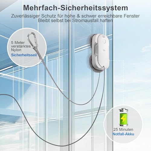 HUTT DDC56 Fensterputzroboter mit Ultraschall Sprühfunktion - 5