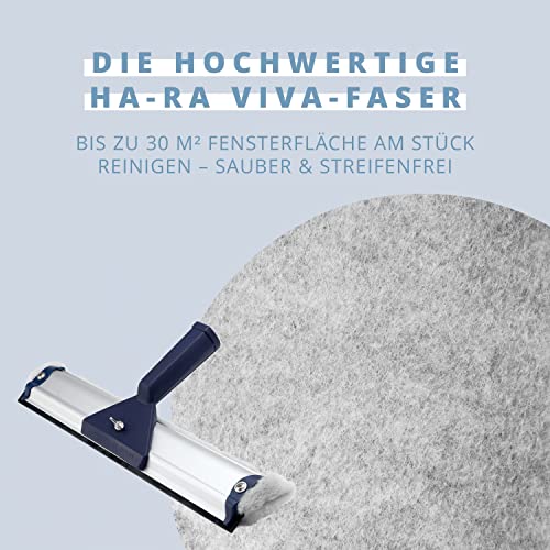 Ha-Ra Fensterwischer 32cm & 1 x Crotan XXL Trockentuch Microfaser 50 x 68 cm - 4