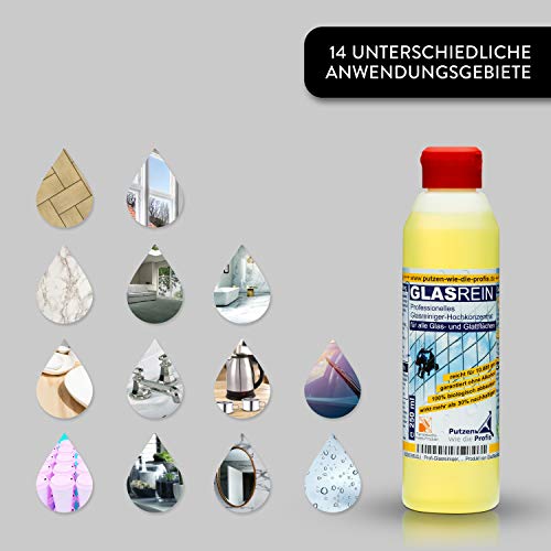 Profi-Glasreiniger Konzentrat, 500 ml | Fensterreiniger mit Lotuseffekt | Für Glatt- und Glasflächen | Tierversuchsfreies, umweltfreundliches Produkt von GlasRein - 4