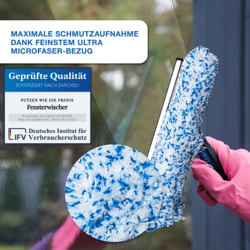 Abzieher und Fensterwischer in einem, in 3 Größen: 25 cm, 35 cm und 45 cm | inklusive einer Gratisprobe Profi-Glasreiniger - 3